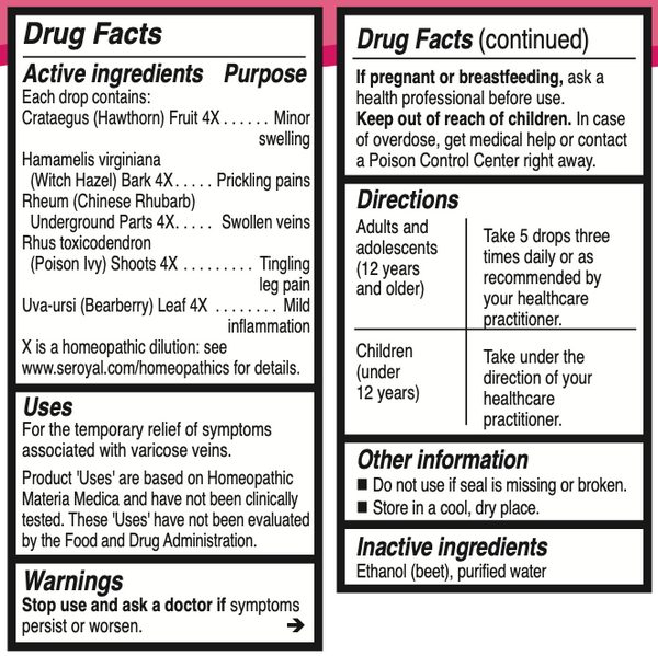 Unda #233 Supplement Facts Label