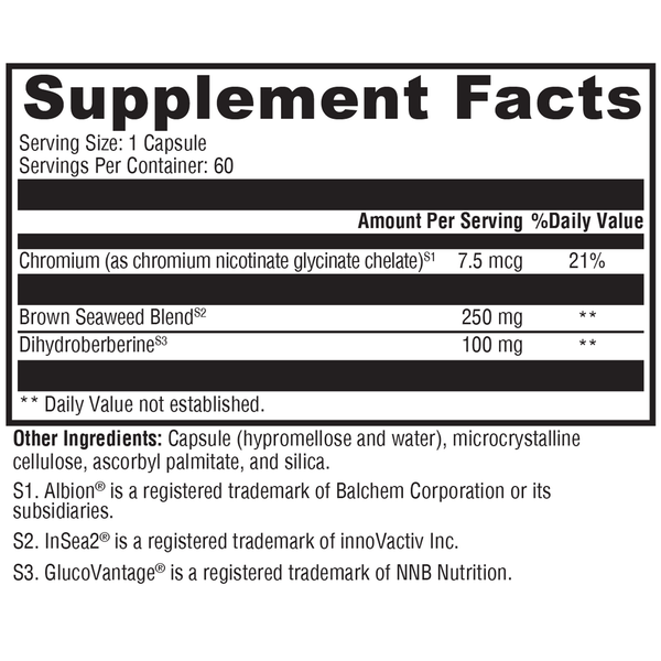 Berberine ES-5 Duo Supplement Facts Label