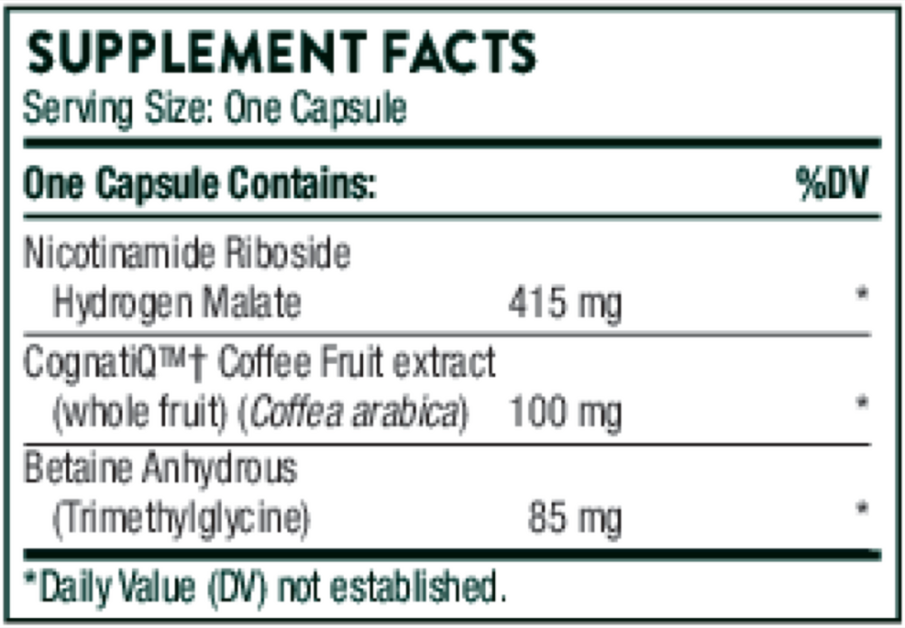 Brain Factors Supplement Facts Label