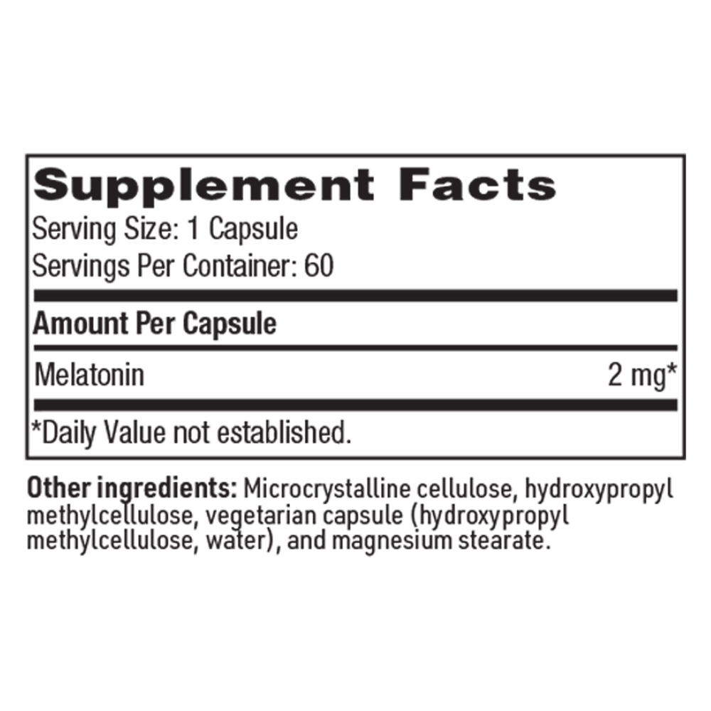 Melatonin SR Supplement Facts Label