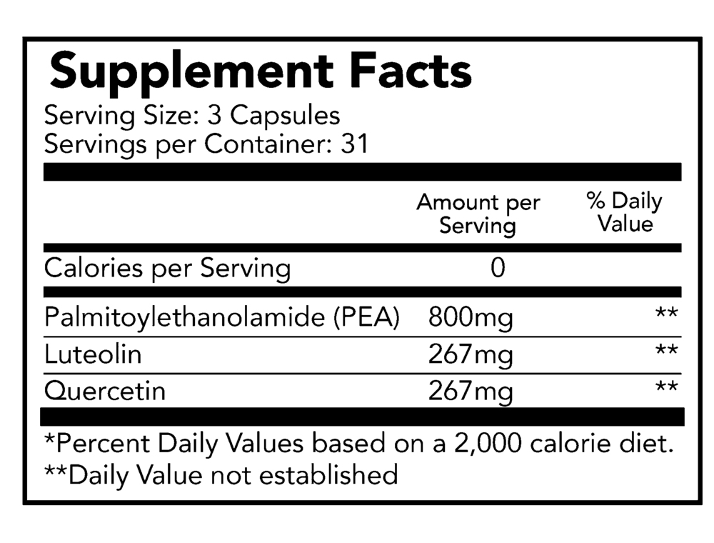 SunBalance Supplement Facts Label