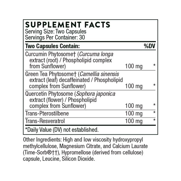Resveratrol Complex (formerly PolyResveratrol-SR) Supplement Facts Label