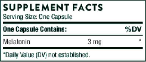 Melaton-3 NSF Supplement Facts Label