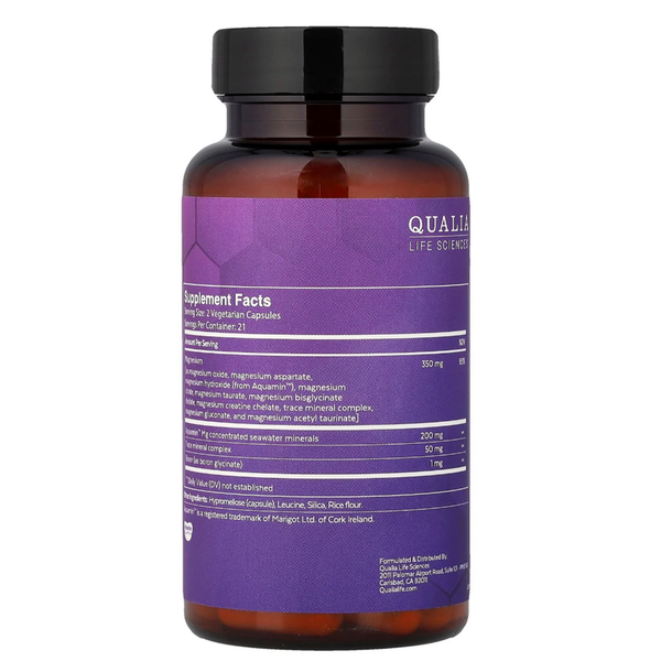 Qualia Magnesium+ Supplement Facts Label