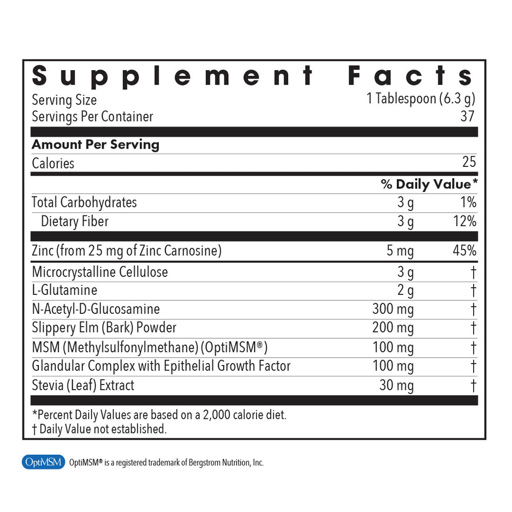 Perm A vite® Powder Supplement Facts Label