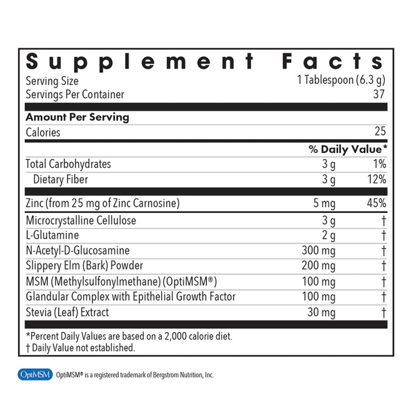 Perm A vite® Powder Supplement Facts Label
