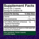 lion's mane capsules 120ct host defense supplement facts