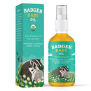 baby oil glass bottle badger