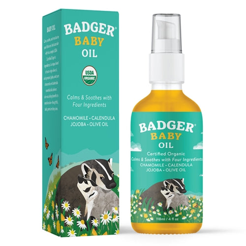 Baby Oil Glass Bottle (Badger)