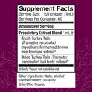 turkey tail extract 2oz host defense supplement facts