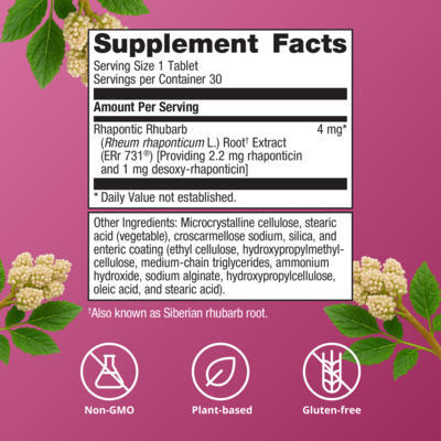 Estrovera Menopausal Support Supplement Facts Label