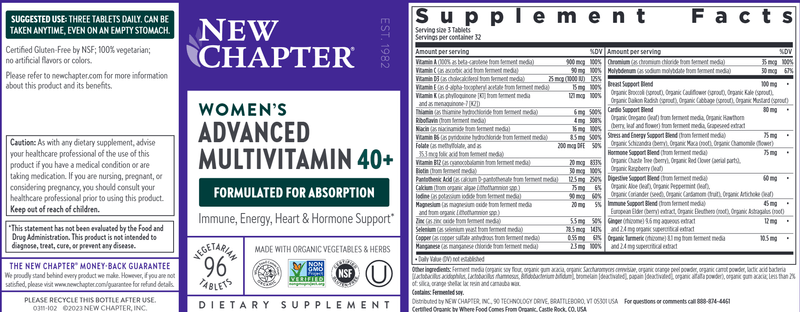 40+ Women's Advanced Multivitamin (New Chapter)