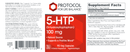 5-htp 100 mg (protocol for life balance) label
