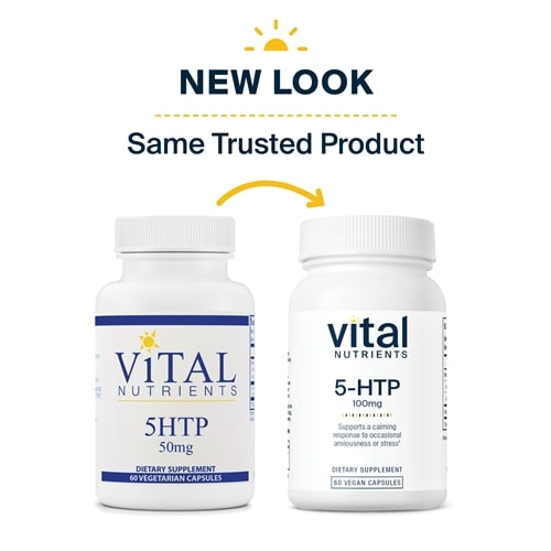 5-HTP 100 mg Vital Nutrients new look