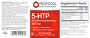 5-htp 200 mg (protocol for life balance) label