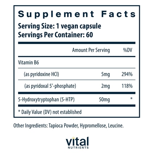 5-htp 50 mg vital nutrients supplement facts