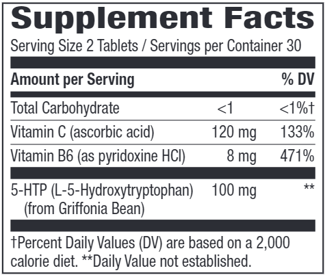5-HTP 60 tabs (Nature's Way) Supplement Facts