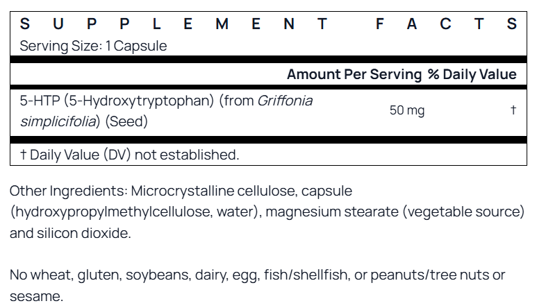 5-htp 50 mg jarrow formulas supplement facts
