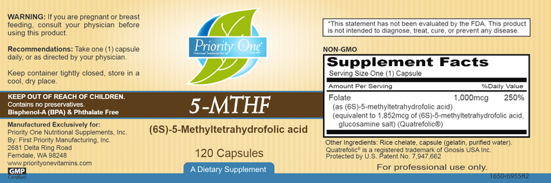 5-MTHF (Priority One Vitamins)