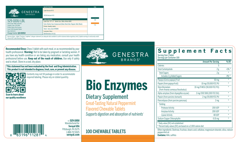 BACKORDER ONLY - Bio Enzymes (Genestra)