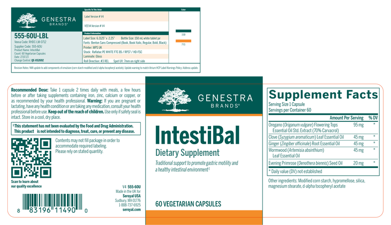 IntestiBal (formerly Candicin) (Genestra) Label