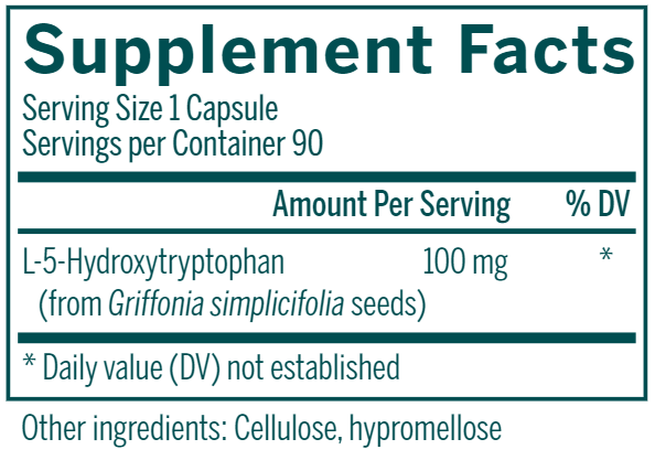 5HTP 100 mg supplement facts Genestra