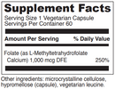 5 mthf 1 mg davinci labs supplement facts