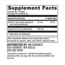 coq10 st-100 (metagenics) supplement facts