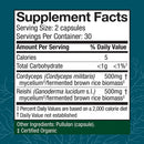 cordychi capsules 60ct host defense supplement facts