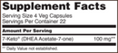 7-keto 25 mg (now foods) supplement facts