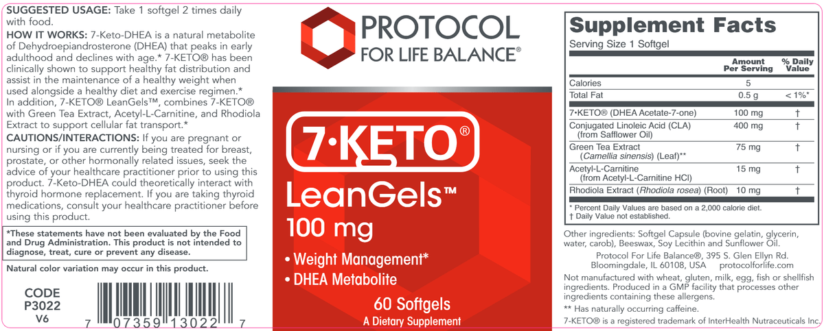 7-KETO LeanGels (Protocol for Life Balance) 7-KETO LeanGels (Protocol for Life Balance)