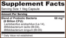 8 billion acidophilus & bifidus (now foods) supplement facts