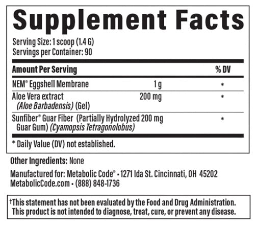 adpt-cell signal powder metabolic code supplement facts