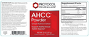 ahcc powder (protocol for life balance) label