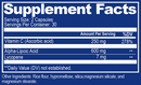 ALA+ natural stacks supplement facts