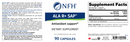 ala r+ sap (nfh nutritional fundamentals) label