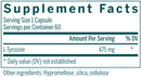 amino l-tyrosine genestra supplement facts