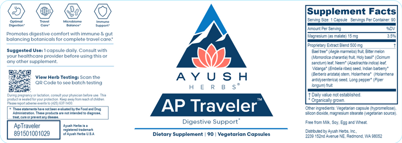 ap traveler ayush herbs label