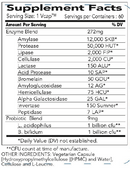 absorbaid platinum super digestive enzyme probiotic blend nature's sources supplement facts