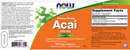 acai 500 mg (now foods) label