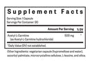 acetyl-l-carnitine (seeking health) supplement facts
