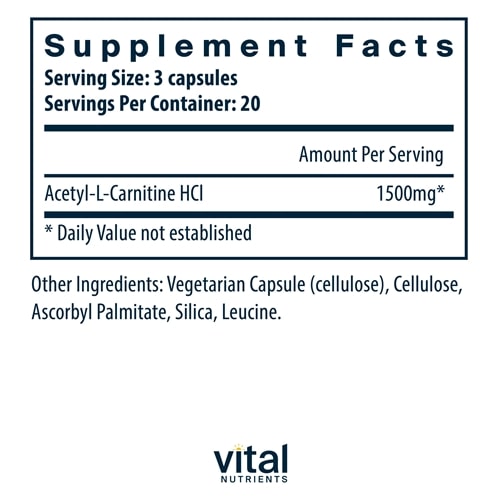 l carnitine weight loss shots Acetyl-L-Carnitine 500mg main image 1