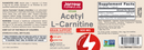 acetyl l-carnitine jarrow formulas label
