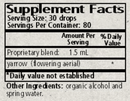 achillea yarrow supplement facts