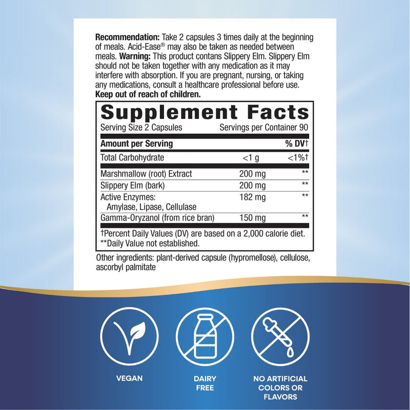 acid ease nature's way supplement facts