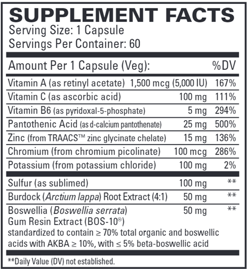 acne essentials (terry naturally) supplement facts