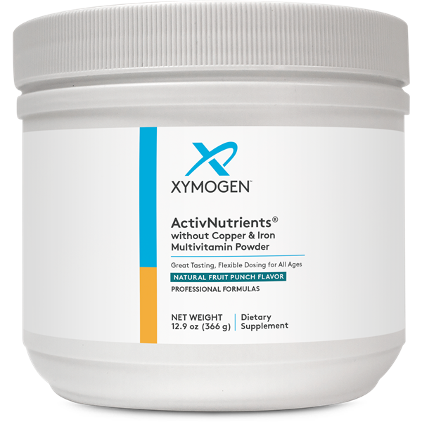 activnutrients without copper & iron multivitamin powder fruit punch (xymogen)