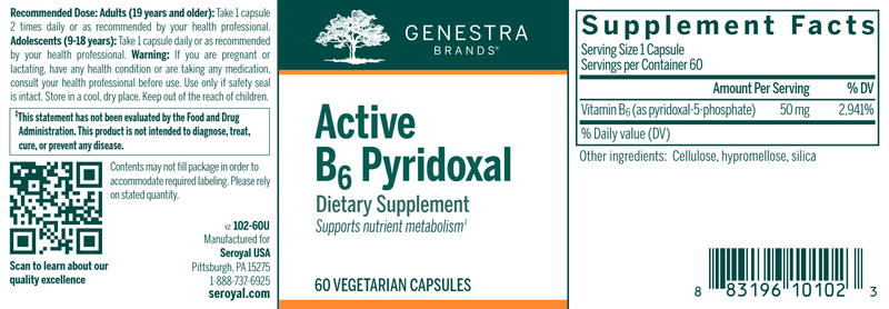 Active B6 Pyridoxal Label Genestra