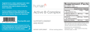 active b-complex 30 fast-melt tabs humann label