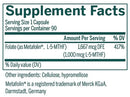 active folate 1000 genestra supplement facts